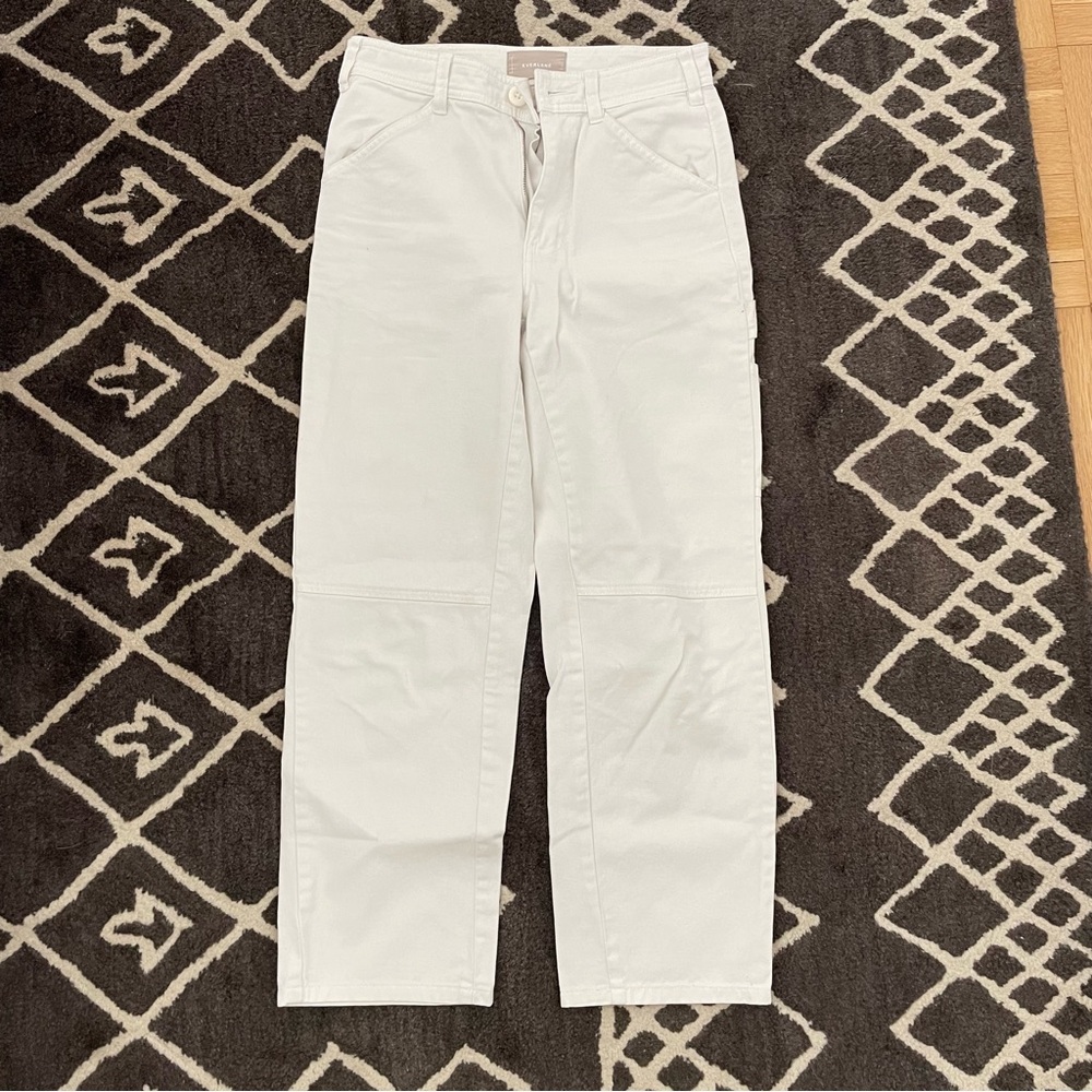 SOLD Everlane White Utility Straight Leg Pants